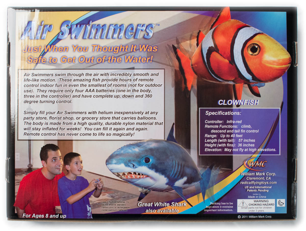 air swimmers remote control flying shark